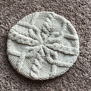 Cream slouchy beanie